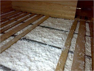 Укладка эковаты сухим способом вручную